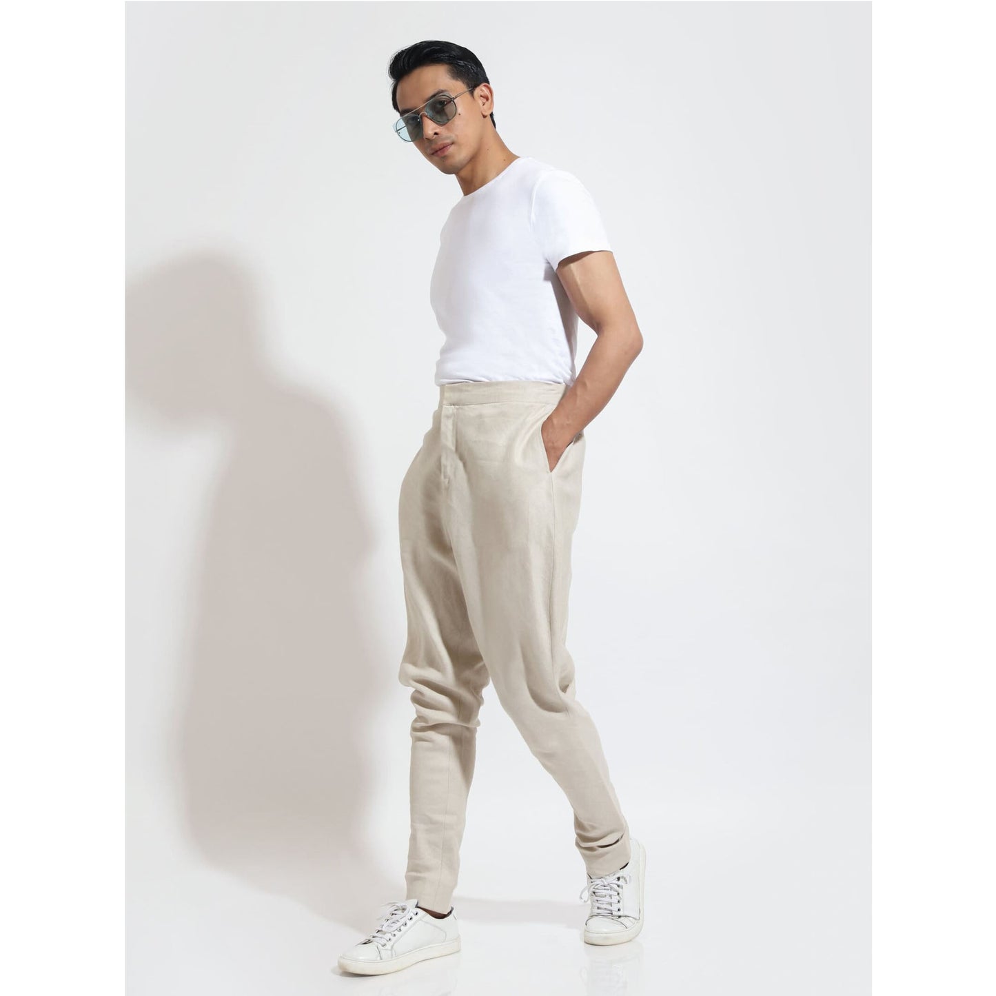Jodhpuri pants with elasticated waist