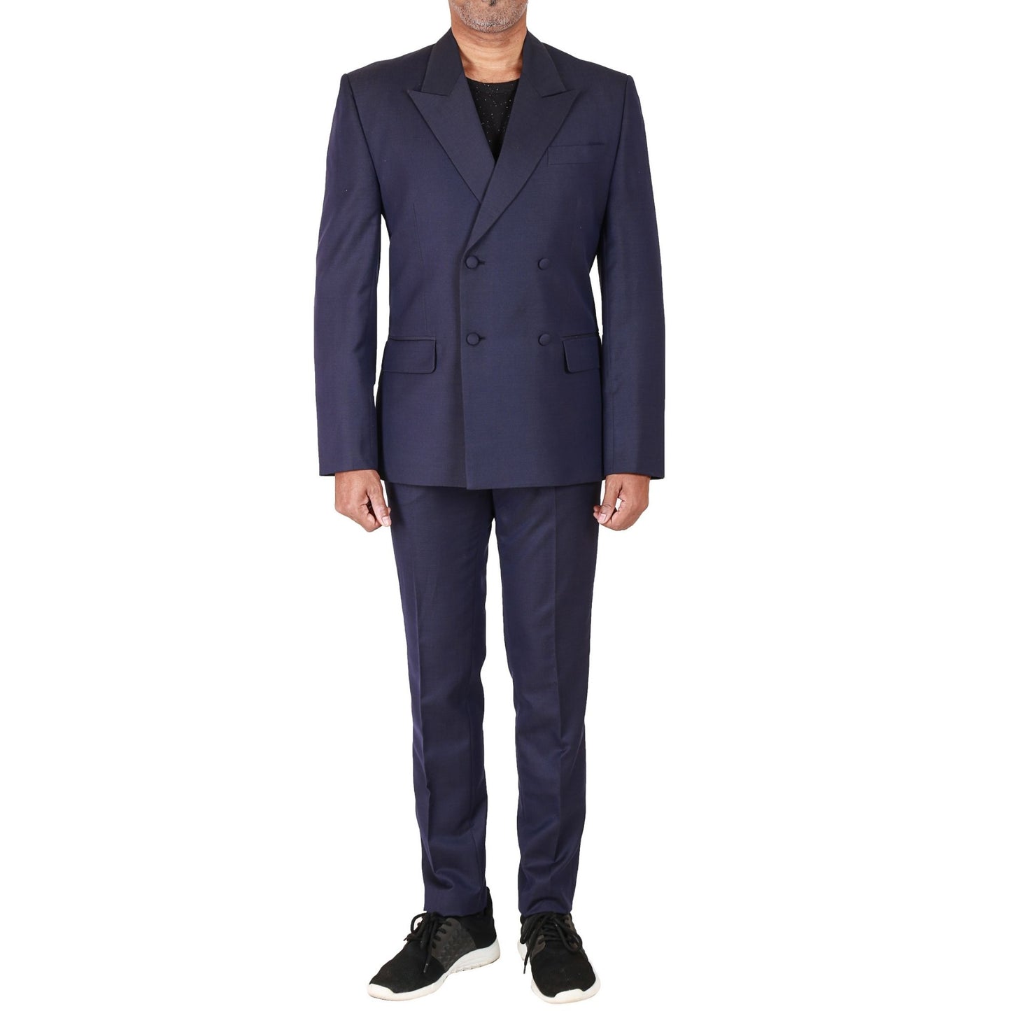 Double breasted jacket & slimfit flatfront trousers