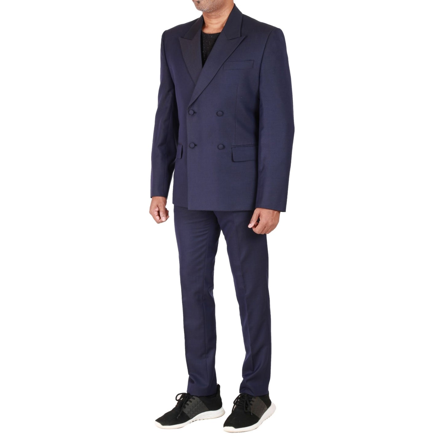 Double breasted jacket & slimfit flatfront trousers