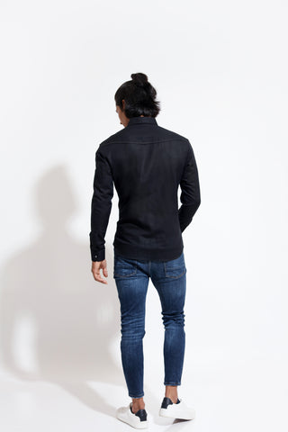 Long sleeve shirt with dbl pintuck detail