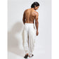Dhoti pants with cowl at side