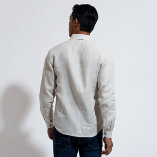 Long sleeve shirt with double tone star embroidery