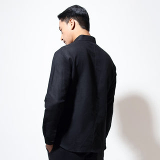 Long sleeve shirt with double tone star embroidery