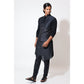 Sleeveless bandi with double tone star embroidery layered over assymetric hem kurta