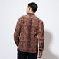 Long sleeve shirt with flatlock on body and metal zipper open