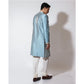 Sherwani with all over couching motif embroidery with cropped pants