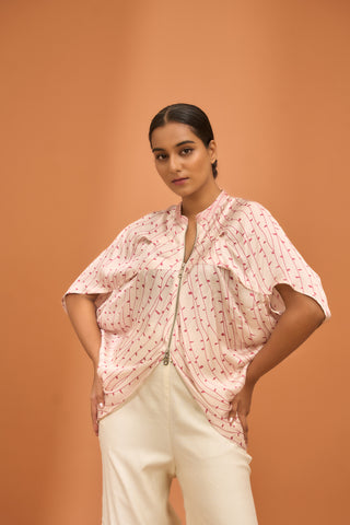 Bubble Top in Bone Kodi Print