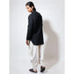 Pathan kurta with paisley embroidery at front with cowl pants