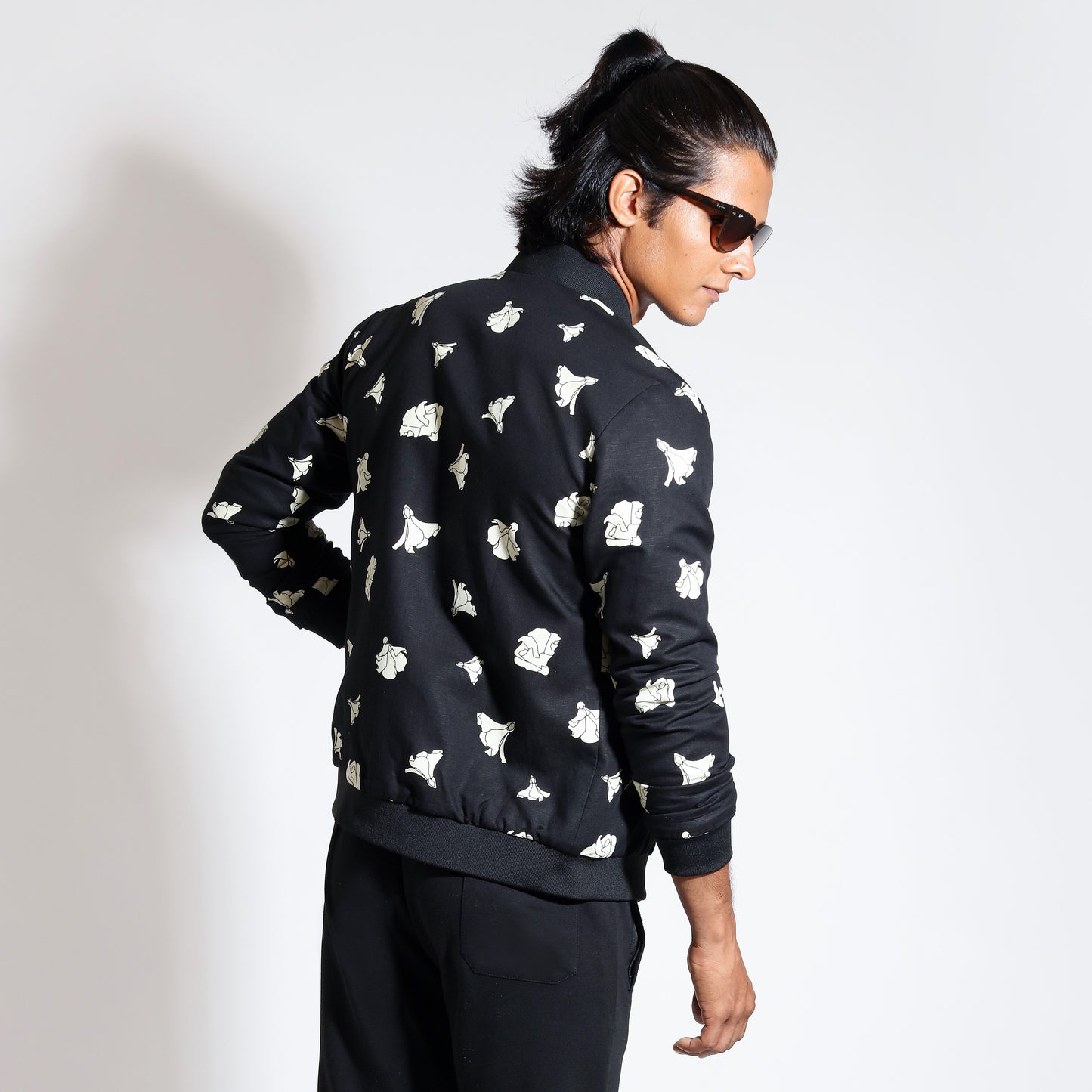 Bomber jacket in tulip print