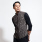 Long sleeve shirt with flatlock on body and metal zipper open