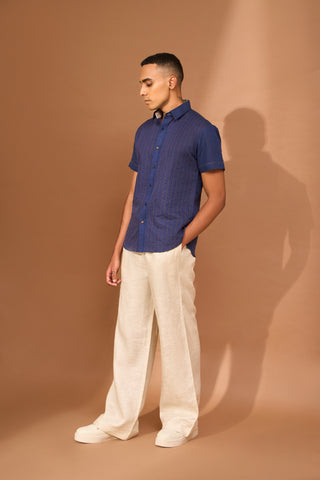 All over topstitch & bobb stitch detail shirt