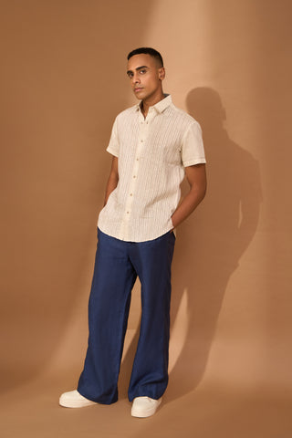 All over topstitch & bobb stitch detail shirt