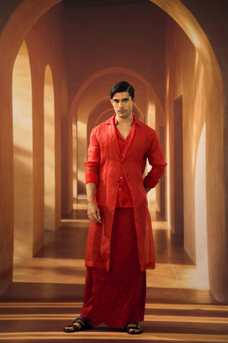 Jasmine Cutwork Texture Edge Embroidered Veshti