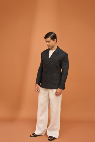 Charcoal Double Breasted Jacket