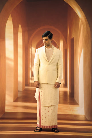 Line Silk Gold Foil Ceremomial Jacket