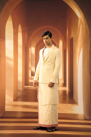 Line Silk Gold Foil Ceremomial Jacket