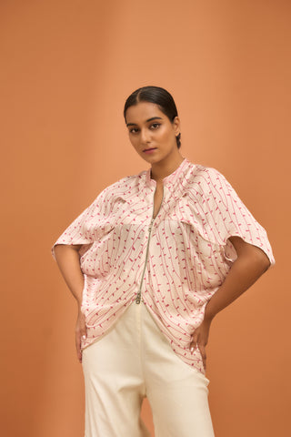 Bubble Top in Bone Kodi Print