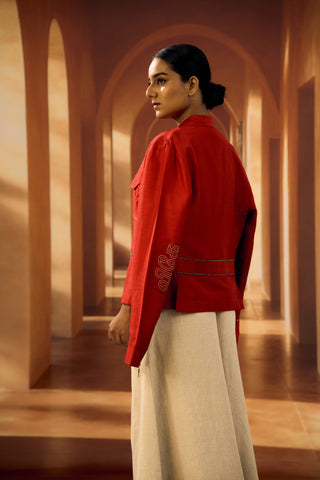 Cropped Shaket with Elbow Patch