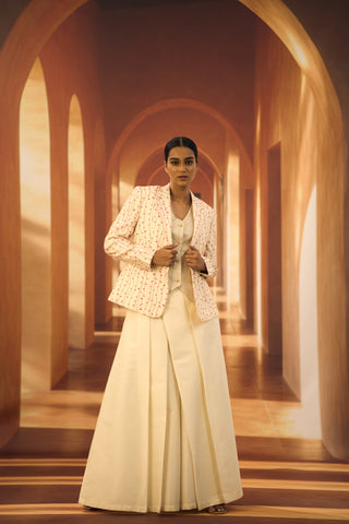 Blazer in Bone Kodi Print