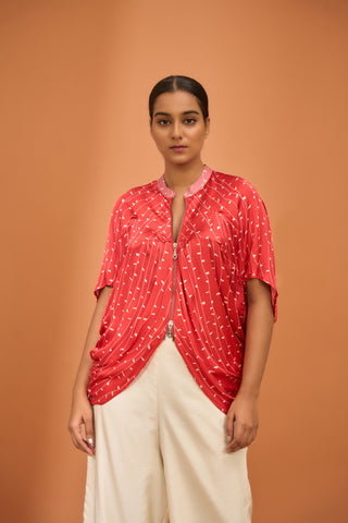 Bubble Top in Scarlet Kodi Print