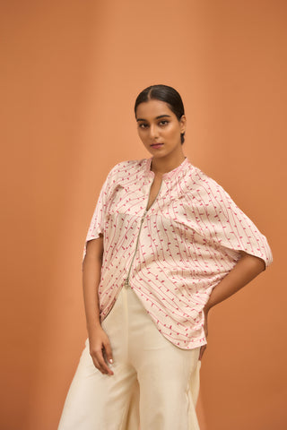 Bubble Top in Bone Kodi Print