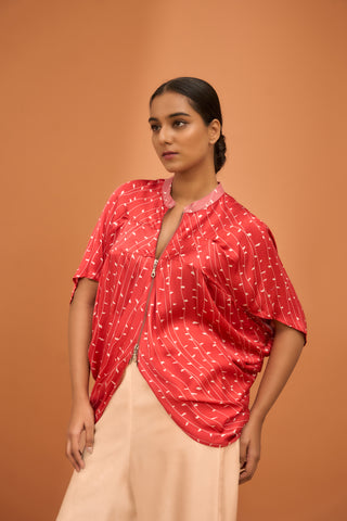 Bubble Top in Scarlet Kodi Print