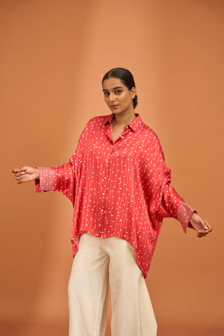 Kimono Top in Scarlet Kodi Print