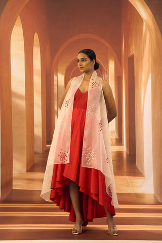 Ivory Organza Floral Applique Cozy