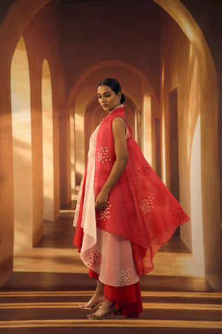 Scarlet Organza Floral Applique Cozy