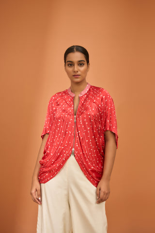 Bubble Top in Scarlet Kodi Print