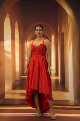 Mullet Dress with Cross Over Double Strap