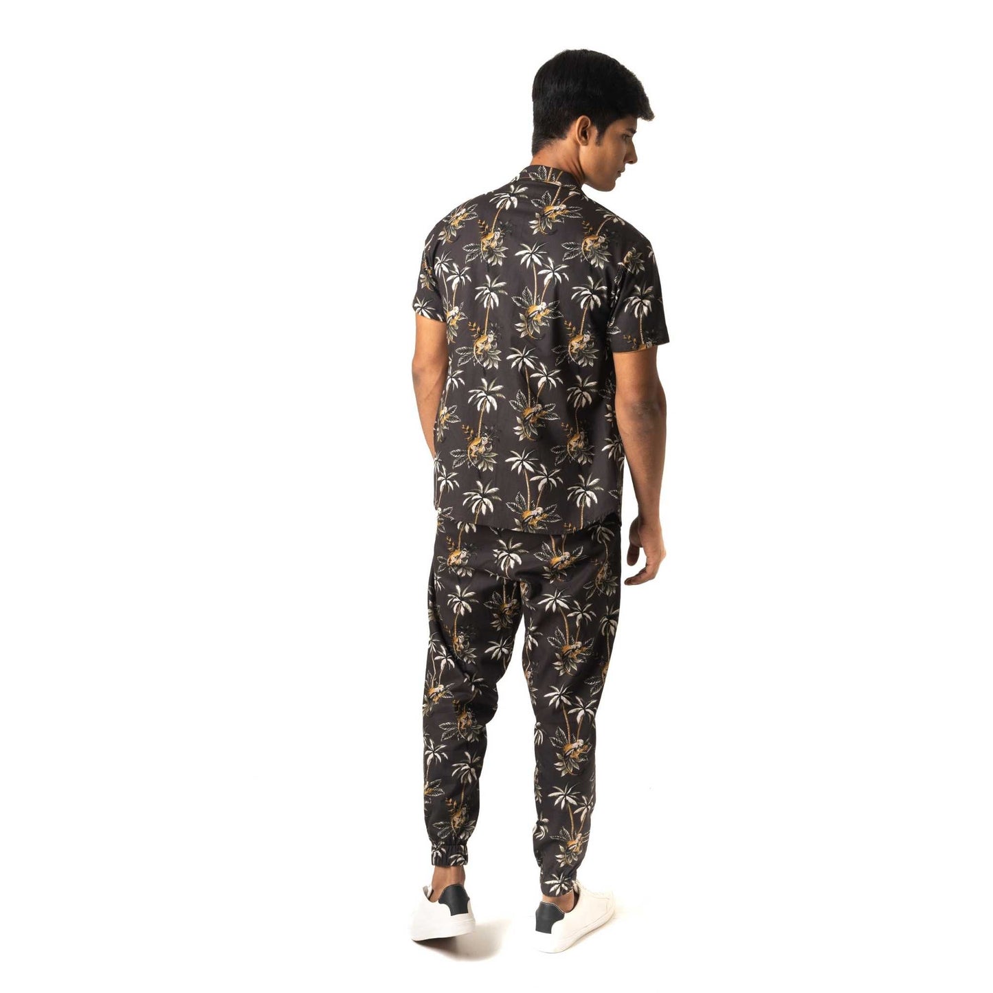 Short sleeve shirt and joggers co-ord set in langoor print