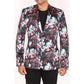 Single breasted jacket in floral printed satin