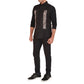 Long sleeve cotton linen shirt with kalamkari applique and jersey sleeves