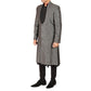 Sherwani in linen silk jaquard with built up neck