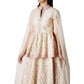 Embroidered lehenga and peplum top with dupatta