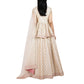 Embroidered lehenga and peplum top with dupatta