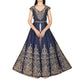 Embroidered lehenga with built up neckline