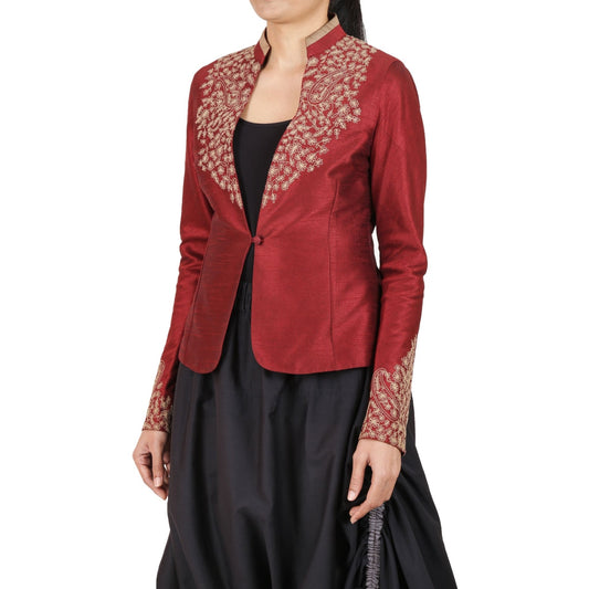 Jacket with paisley embroidery