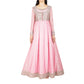 Full length anarkali with embroidered bolero jacket and dupatta