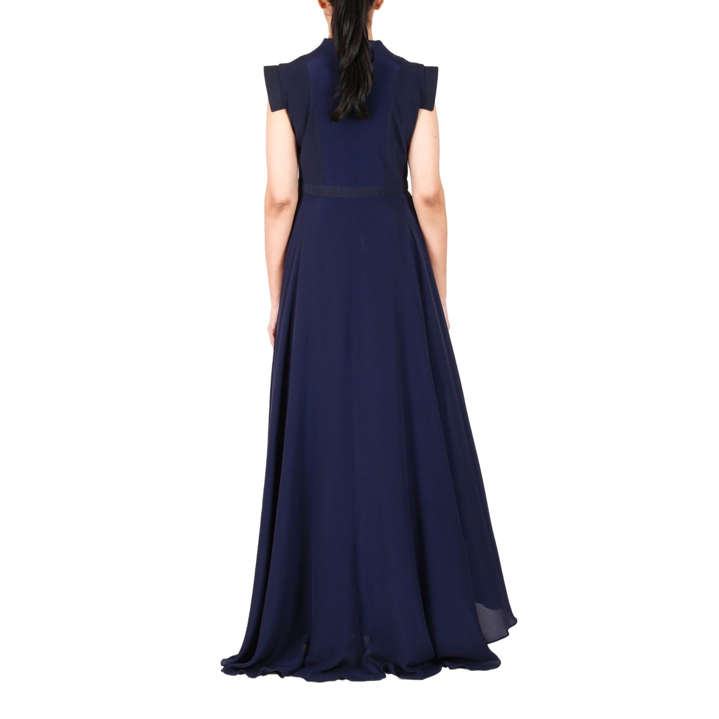 Fit and flare dress with mullet hem