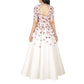 Full length dress with floral and zardozi embroidery