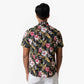 Floral printed short sleeve shirt with double pocket flap detail at chest