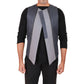 Angular colour blocked waistcoat with zipper trim