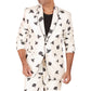 Tulip print single breasted jacket & flatfront trouser