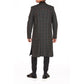 Regimental sherwani in plaid with velvet collar
